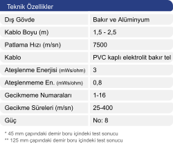 alektrikli kapsül teknik özellikleri